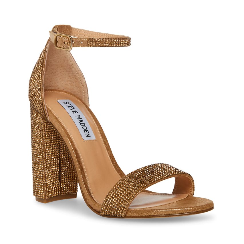 Gold Steve Madden Carrson-r Women's Heels Sandals | PH 7825UEH